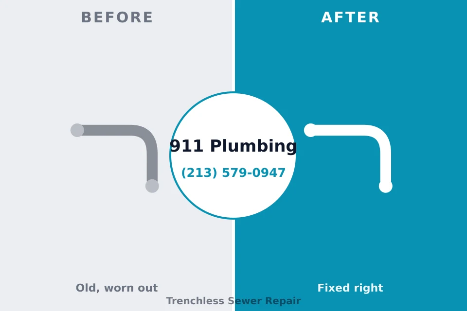 Before and after: plumbing repair La Vale, MD
